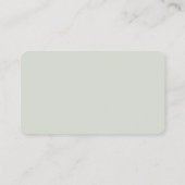 Carte De Visite Photo Vert Sauge (Dos)