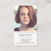 Carte De Visite Photo verticale blanche (Devant)