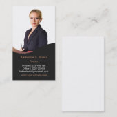 Carte De Visite Photo Verticale Professionnelle Moderne Realtor (Devant / Derrière)