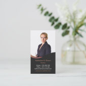 Carte De Visite Photo Verticale Professionnelle Moderne Realtor (Debout devant)