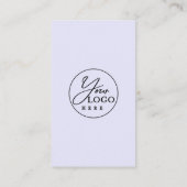 Carte De Visite Photo Violet violet minimal Code QR Logo (Dos)