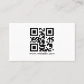 Carte De Visite Photo x3 texte et code ou logo QR (Dos)