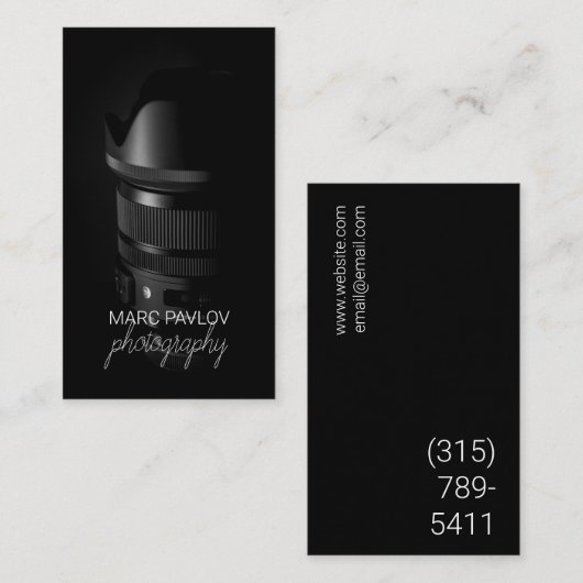 Carte de visite photographe (Devant / Derrière)