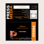 Carte De Visite Photographe (Extérieur déplié)