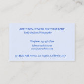 Carte de visite photographe (Dos)