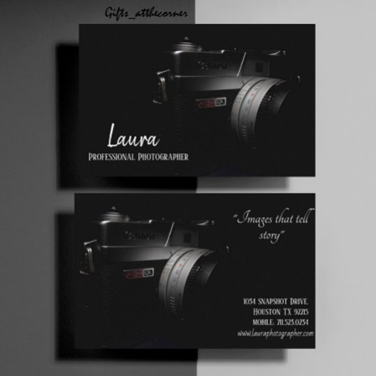 Carte de visite photographe