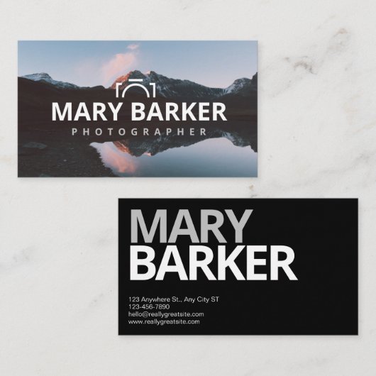 Carte De Visite Photographe (Devant / Derrière)