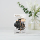 Carte De Visite Photographe à l'aquarelle moderne Code QR Ca (Debout devant)
