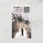 Carte De Visite Photographe à l'aquarelle moderne Code QR Ca (Dos)
