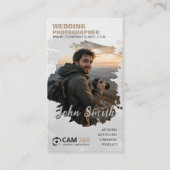 Carte De Visite Photographe à l'aquarelle moderne Code QR Ca (Devant)