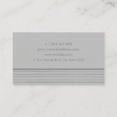 Carte De Visite Photographe Abstrait Géométrique Silver Gold Foil (Dos)