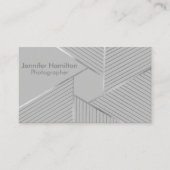 Carte De Visite Photographe Abstrait Géométrique Silver Gold Foil (Devant)