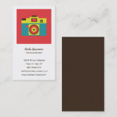 Carte De Visite Photographe amusant de la caméra CMYK Lomo (Devant / Derrière)