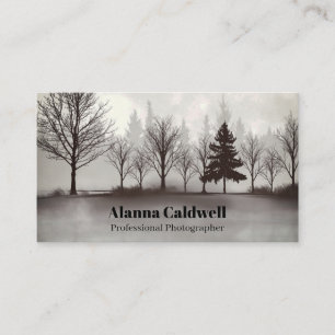 Carte De Visite Photographe Artiste Arbres dans la Brume