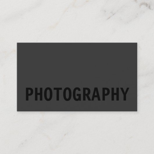 Carte de visite photographe Black Out (Devant)