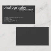 Carte de visite photographe blanc gris (Devant / Derrière)