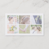 Carte De Visite Photographe blanc moderne photo multiple (Devant)