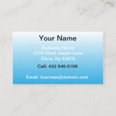 Carte De Visite Photographe - Bleu (Dos)