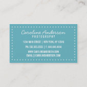 Carte de visite photographe Blue Retro (Dos)