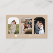 Carte de visite photographe Boho Three (Dos)