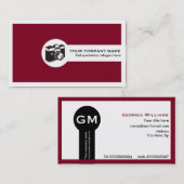 Carte De Visite photographe bordeaux appareil photo et bordures (Devant / Derrière)