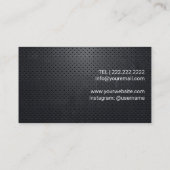 Carte De Visite Photographe Caméra Arrière - plan en métal moderne (Dos)