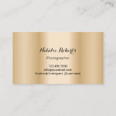 Carte De Visite Photographe Caméra classique en or Photographie (Dos)