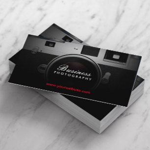 Carte De Visite Photographe Caméra classique Photographie moderne