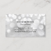 Carte De Visite Photographe Caméra moderne Silver Photographie (Dos)