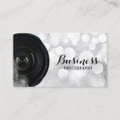 Carte De Visite Photographe Caméra moderne Silver Photographie (Devant)