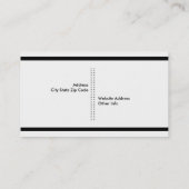 Carte De Visite Photographe caméra noir, blanc moderne (Dos)