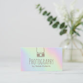Carte De Visite Photographe Camera Pastel Photographie Holographiq (Debout devant)