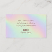 Carte De Visite Photographe Camera Pastel Photographie Holographiq (Dos)