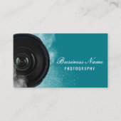 Carte De Visite Photographe Caméra Photographie Turquoise moderne (Devant)