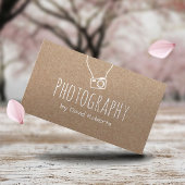 Carte De Visite Photographe Caméra Rustique Kraft