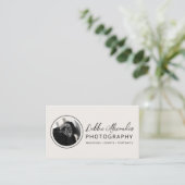 Carte De Visite Photographe Code QR Photo Moderne (Debout devant)