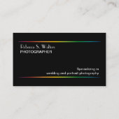 Carte De Visite Photographe coloré de volet (Dos)