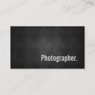 Carte De Visite Photographe Cool Black Metal Simplicité
