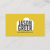 Carte De Visite Photographe cool Caméra jaune Logo Photographie (Devant)