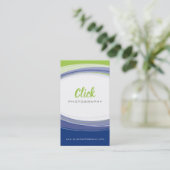 Carte De Visite PHOTOGRAPHE courbe moderne minima citron vert gris (Debout devant)