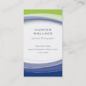 Carte De Visite PHOTOGRAPHE courbe moderne minima citron vert gris (Dos)