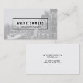 Carte De Visite Photographe créatif Photographie floue (Devant / Derrière)