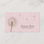 Carte De Visite Photographe Dandelion Blush Pink (Devant)