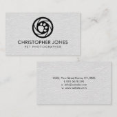 Carte De Visite Photographe d'animal familier - photographie (Devant / Derrière)