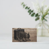 Carte de visite photographe de boîte vintage (Debout devant)