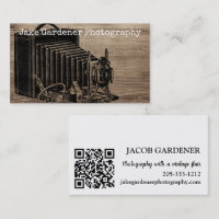 Photographe de boîte vintage Code QR
