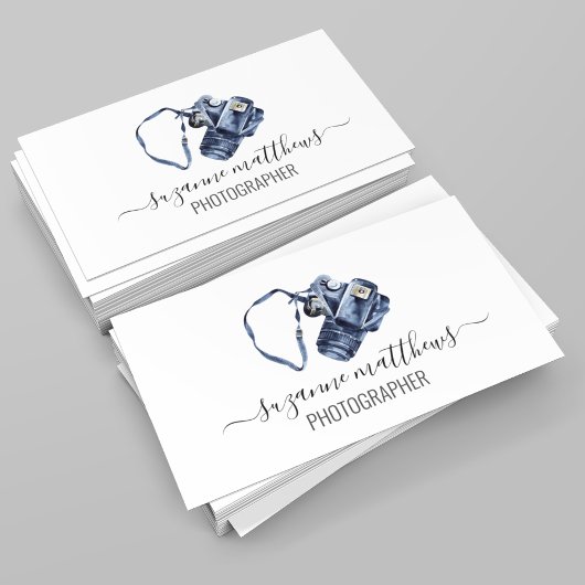 Carte De Visite Photographe de calligraphie aquarelle