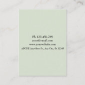 Carte De Visite photographe de caméra aquarelle (Dos)