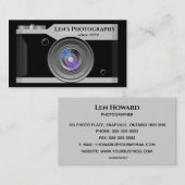 Carte De Visite Photographe de caméra modifiable (Devant / Derrière)