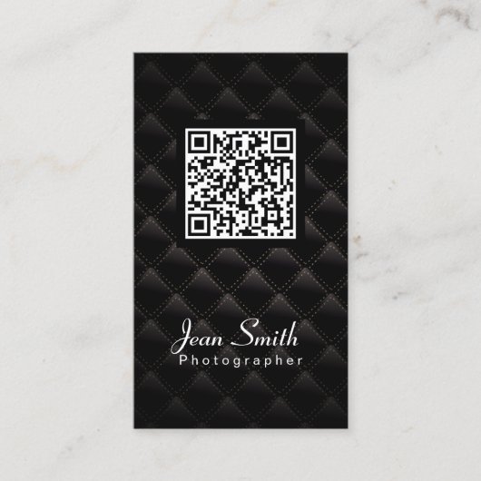 Carte De Visite Photographe de code QR (Devant)